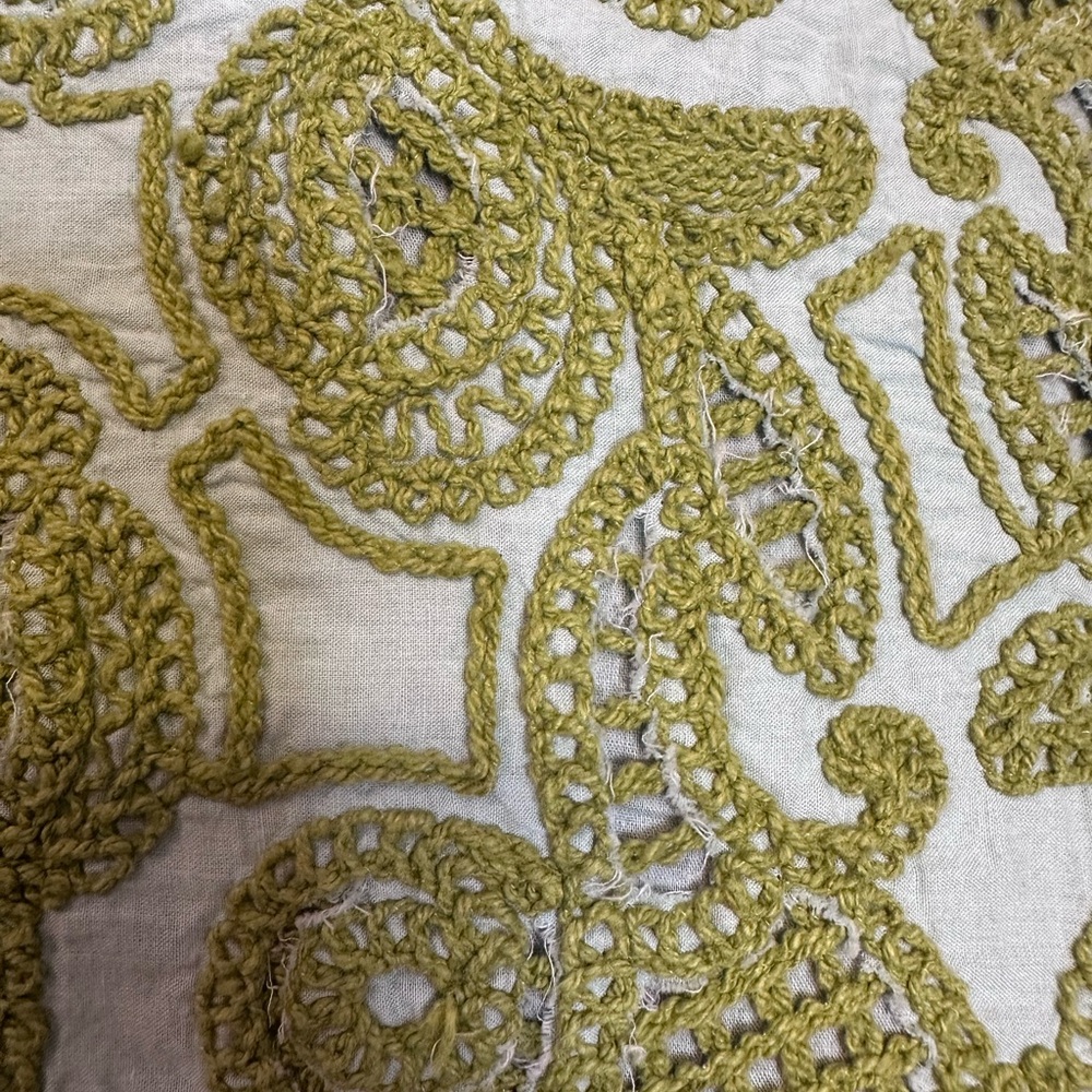 Anthropologie Green and Blue Lace Blouse - Picture 7 of 8